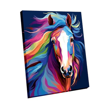 Colorful Horse Head Framed